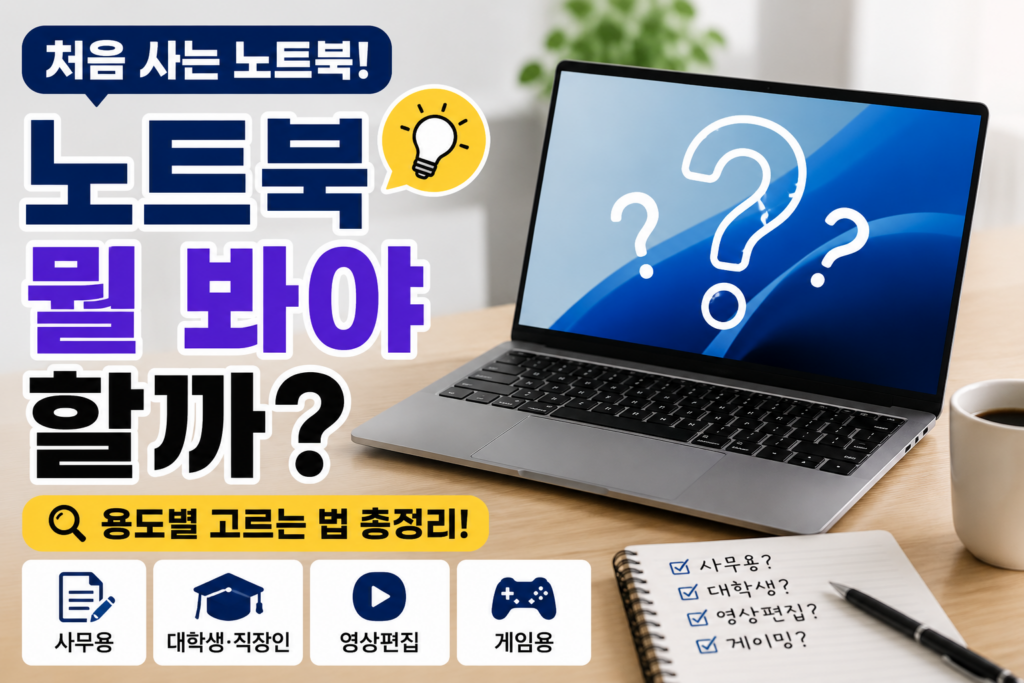노트북 사는데 뭘 봐야 할까?｜용도별 노트북 고르는 법 제품 이미지