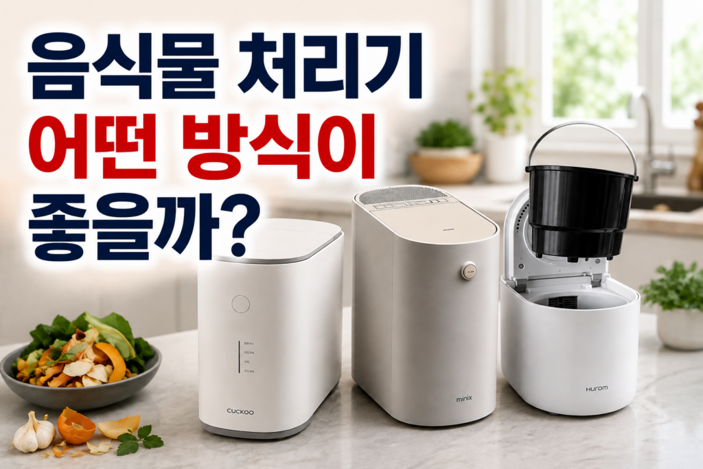 음식물 처리기 3가지 추천 제품 이미지