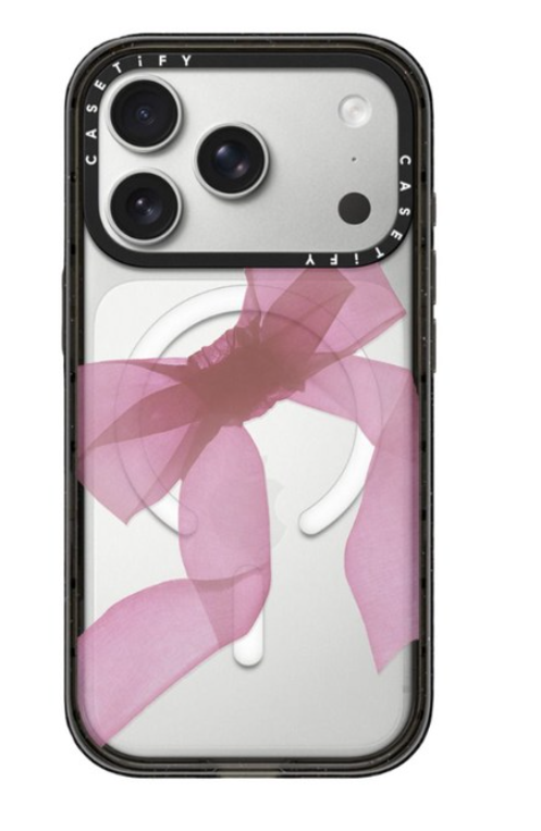 케이스티파이 MagSafe Compatible Impact 아이폰 17 Pro 케이스｜Pink Organza Ribbon