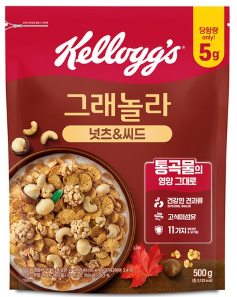 켈로그 넛츠 앤 씨드 그래놀라 500g