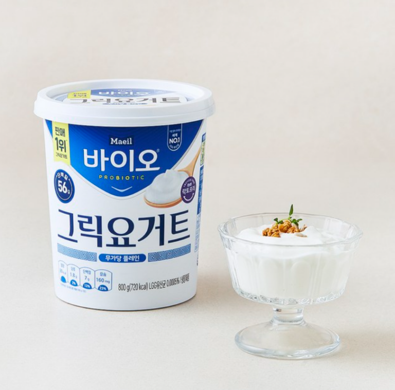 매일바이오 그릭 요거트 무가당 플레인 800g｜대용량 그릭요거트 유청
