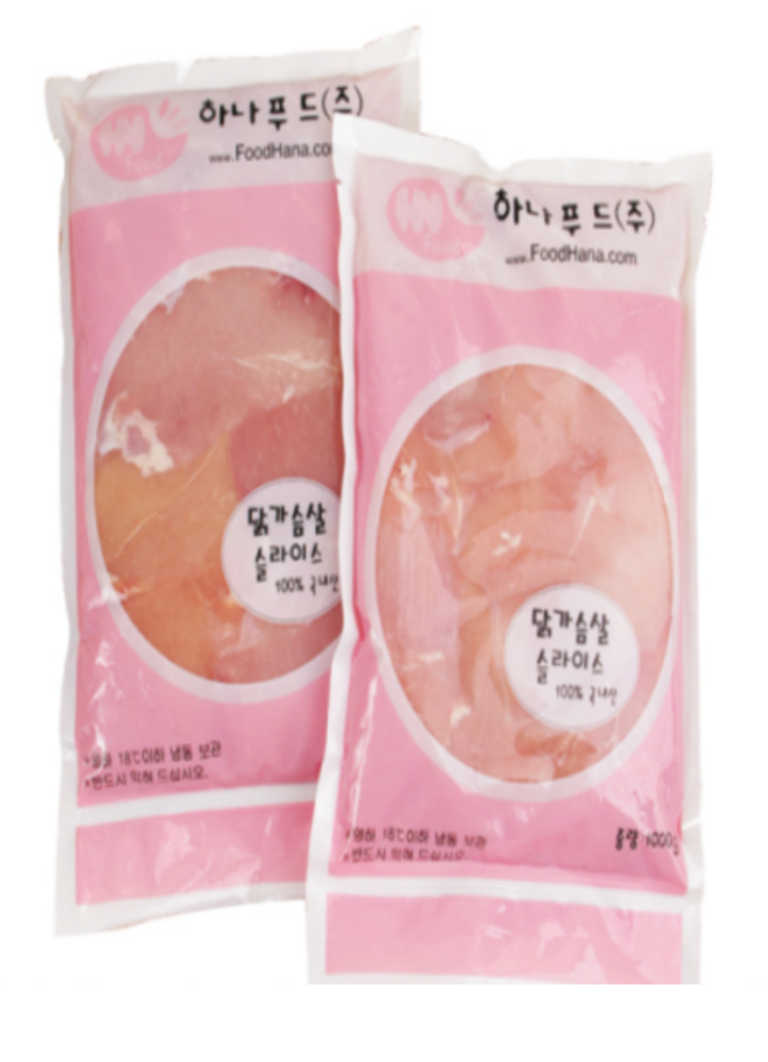 하나푸드 국내산 닭가슴살 슬라이스 1kg 10개｜냉동 닭가슴살 대용량 10kg