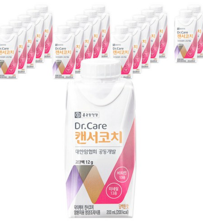 종근당건강 닥터케어 캔서코치 암환자 영양식 200ml × 18개｜균형영양식, 맛,