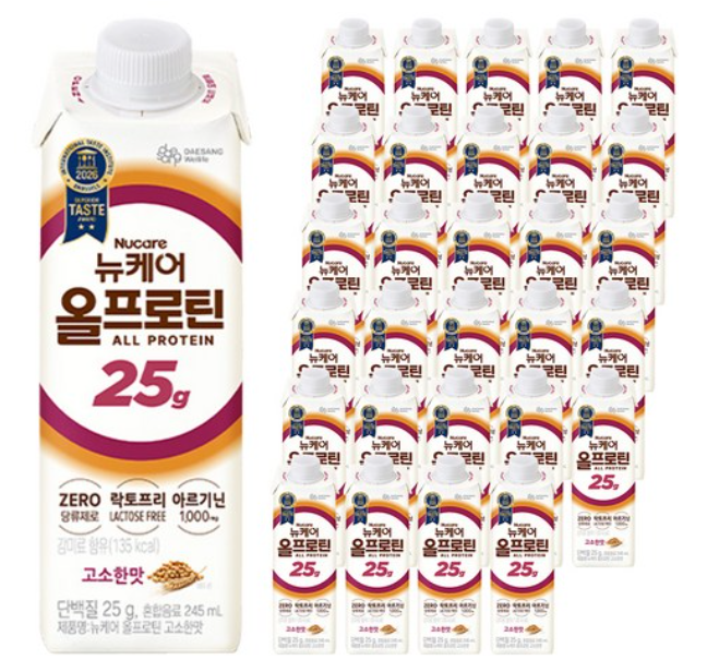 뉴케어 올프로틴 고소한맛 245ml 48팩 고단백 영양음료 단백질 25g