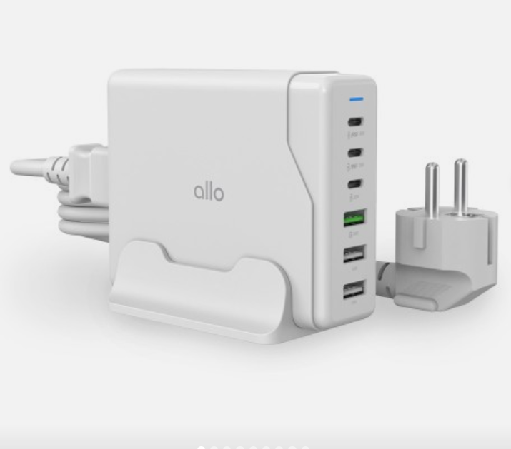 알로코리아 UC6100GPD 100W GaN 6포트 충전기｜접지형 PD PPS 멀티충전기